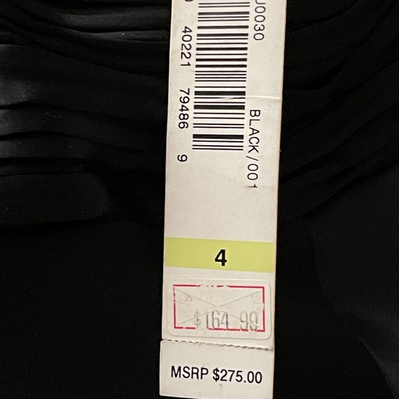 Laundry Black Silk Strapless Cocktail Dress Size 4 Petite NWT - Picture 7 of 7